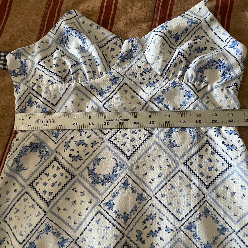 Altar'd State Blue Floral Mini Dress Size Small Spaghetti Straps - Picture 11 of 11